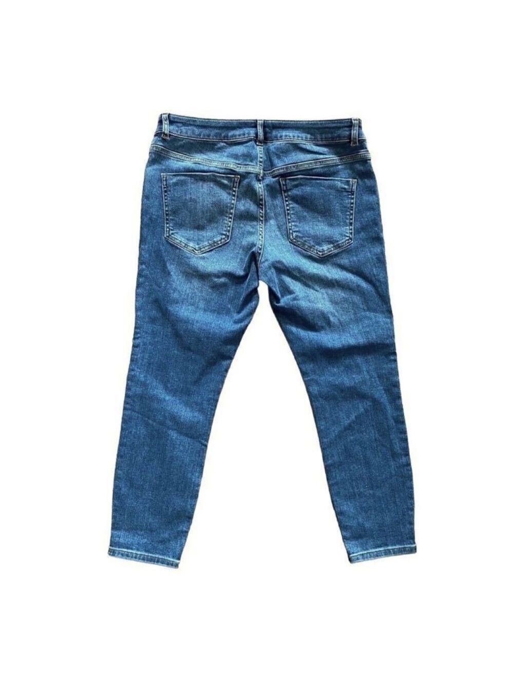 asos Low Rise Skinny Cropped Cotton Denim Blue Jeans Size 30/26 Size 30/26 - Picture 2 of 8
